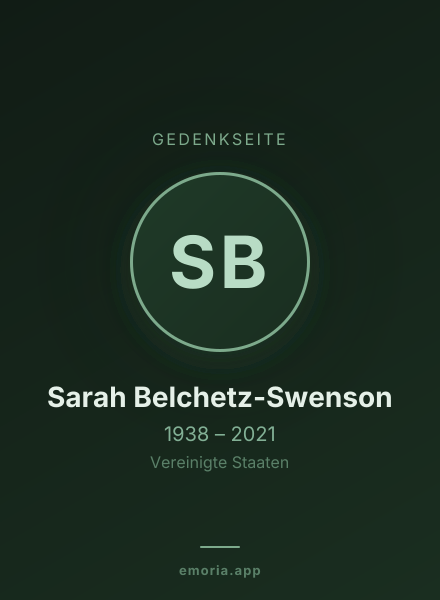 Gedenkportrait von Sarah Belchetz-Swenson