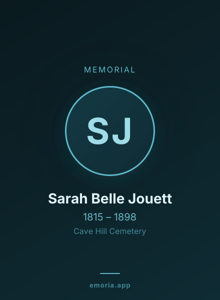 Memorial portrait of Sarah Belle Jouett