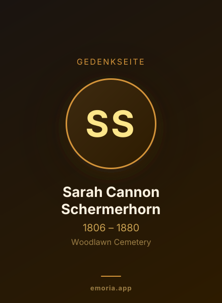 Gedenkportrait von Sarah Cannon Schermerhorn