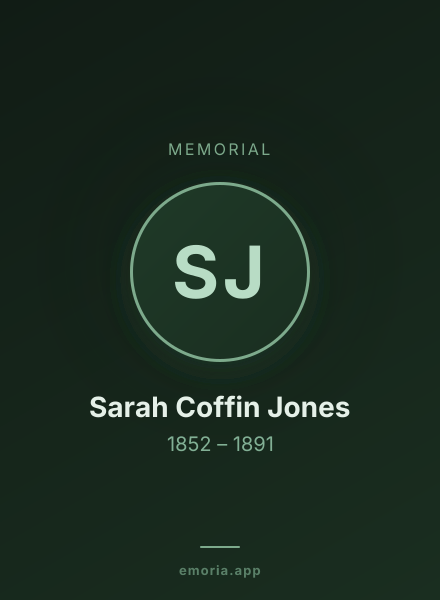 Memorial portrait of Sarah Coffin Jones