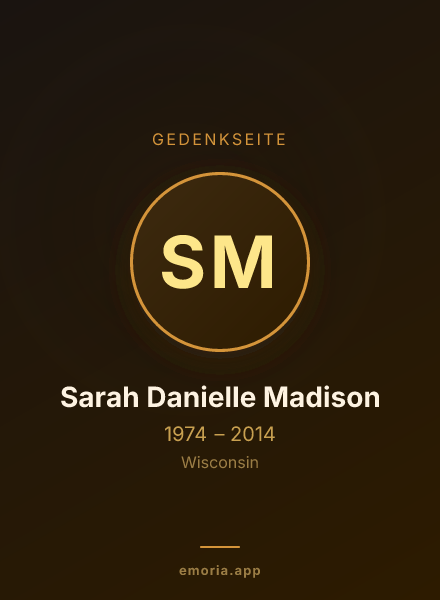 Gedenkportrait von Sarah Danielle Madison