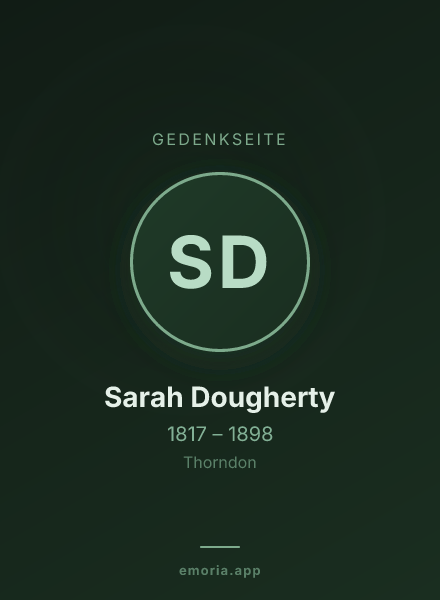 Gedenkportrait von Sarah Dougherty