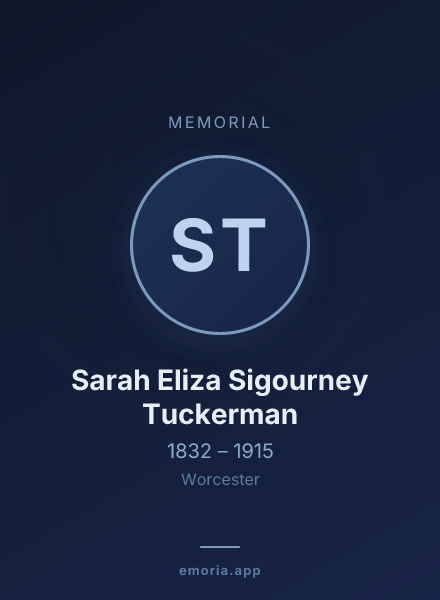 Memorial portrait of Sarah Eliza Sigourney Tuckerman