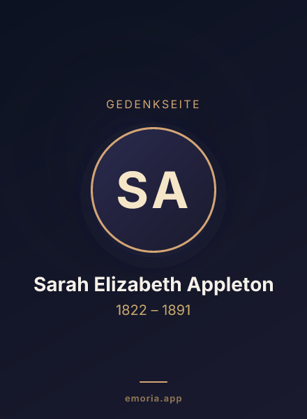 Gedenkportrait von Sarah Elizabeth Appleton