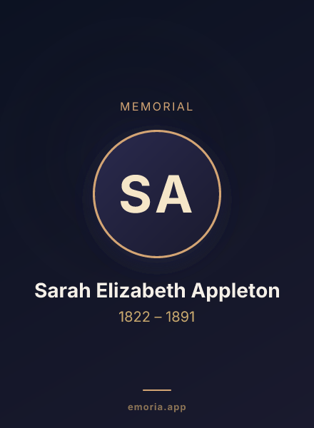 Memorial portrait of Sarah Elizabeth Appleton