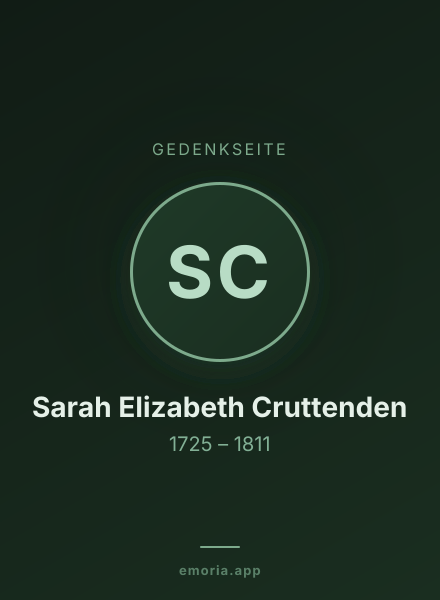 Gedenkportrait von Sarah Elizabeth Cruttenden