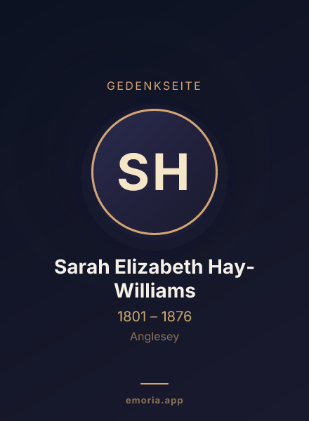 Gedenkportrait von Sarah Elizabeth Hay-Williams
