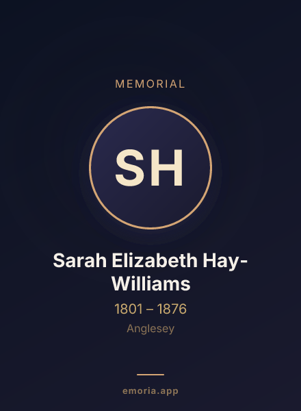 Memorial portrait of Sarah Elizabeth Hay-Williams
