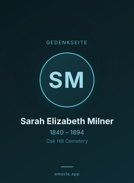 Gedenkportrait von Sarah Elizabeth Milner