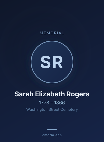 Memorial portrait of Sarah Elizabeth Rogers