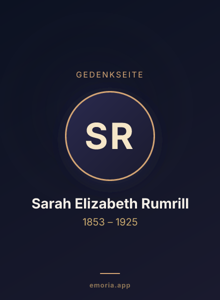 Gedenkportrait von Sarah Elizabeth Rumrill