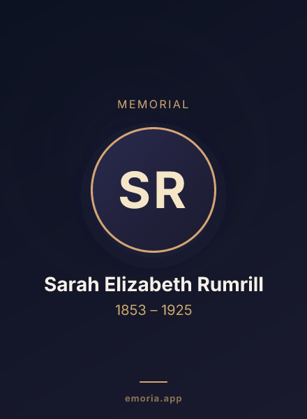 Memorial portrait of Sarah Elizabeth Rumrill