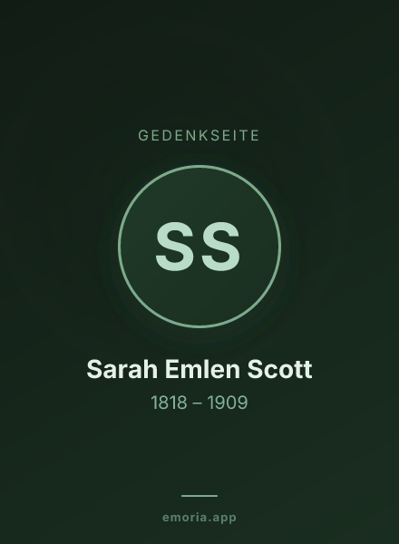 Gedenkportrait von Sarah Emlen Scott