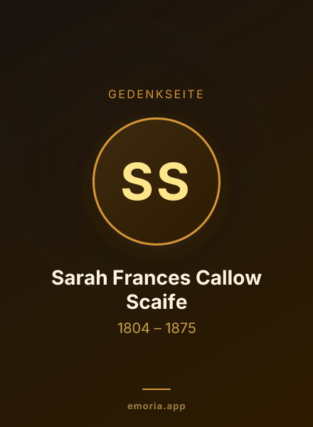Gedenkportrait von Sarah Frances Callow Scaife