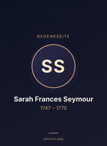Gedenkportrait von Sarah Frances Seymour
