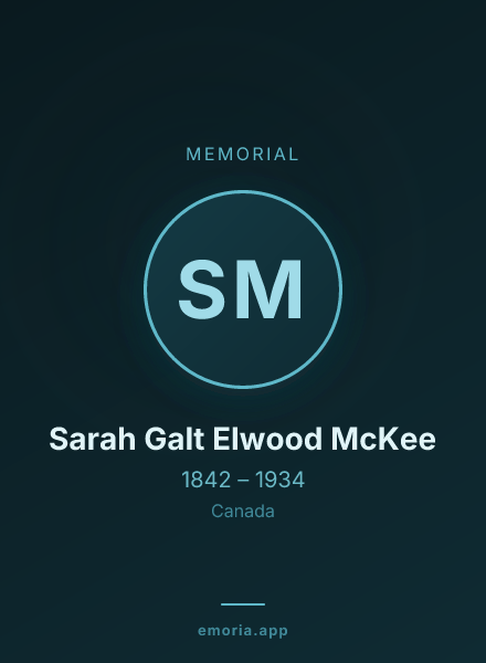 Memorial portrait of Sarah Galt Elwood McKee
