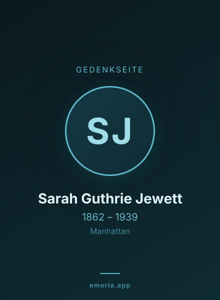 Gedenkportrait von Sarah Guthrie Jewett