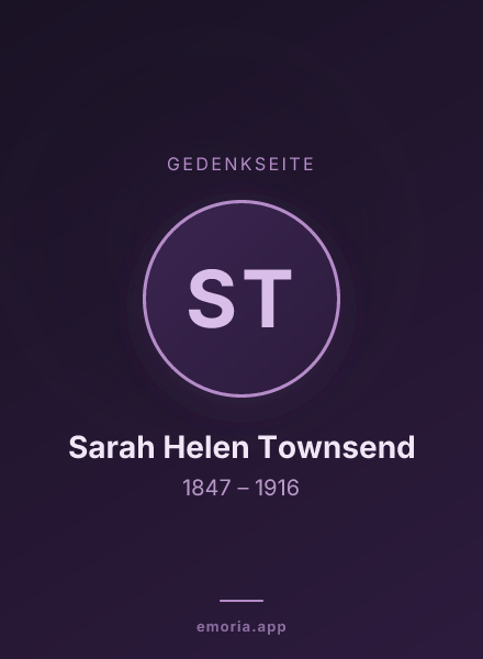 Gedenkportrait von Sarah Helen Townsend