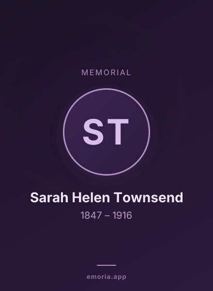 Memorial portrait of Sarah Helen Townsend