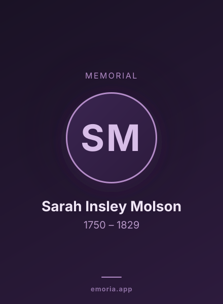 Memorial portrait of Sarah Insley Molson