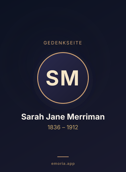 Gedenkportrait von Sarah Jane Merriman