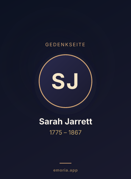 Gedenkportrait von Sarah Jarrett