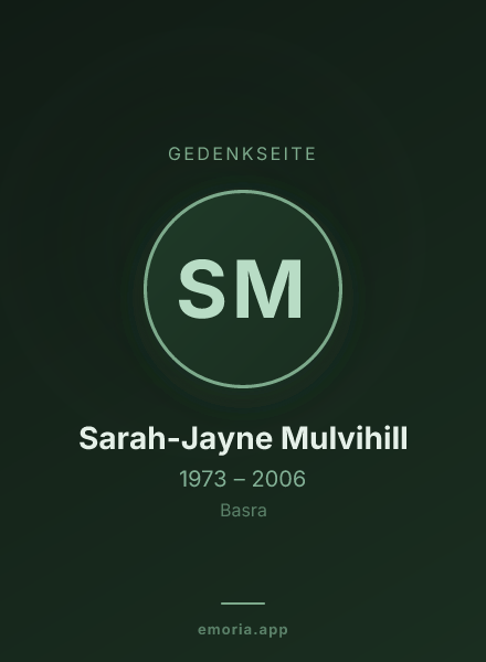 Gedenkportrait von Sarah-Jayne Mulvihill