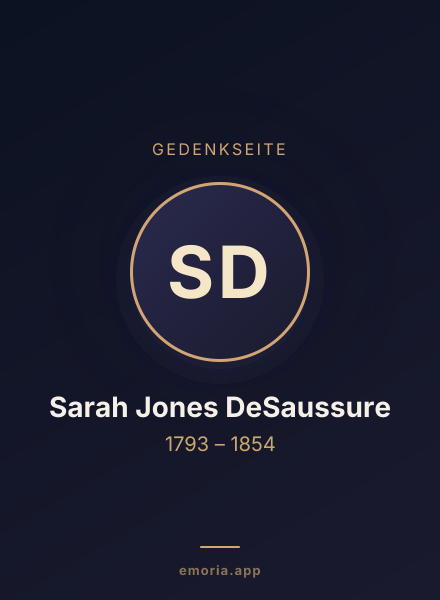 Gedenkportrait von Sarah Jones DeSaussure