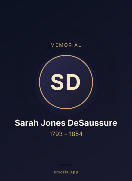 Memorial portrait of Sarah Jones DeSaussure
