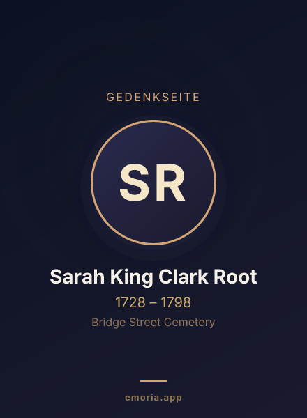 Gedenkportrait von Sarah King Clark Root