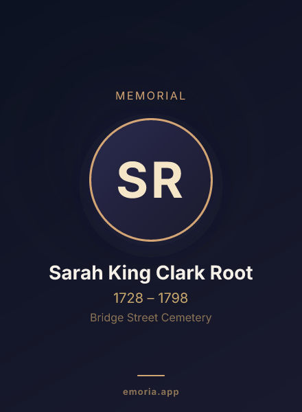 Memorial portrait of Sarah King Clark Root