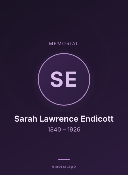 Memorial portrait of Sarah Lawrence Endicott