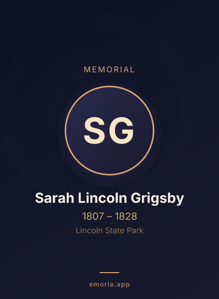 Memorial portrait of Sarah Lincoln Grigsby