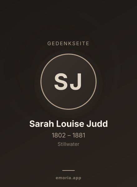Gedenkportrait von Sarah Louise Judd