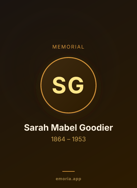 Memorial portrait of Sarah Mabel Goodier