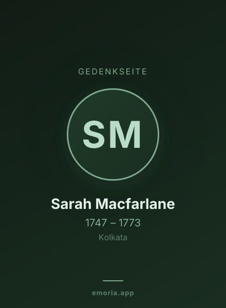 Gedenkportrait von Sarah Macfarlane