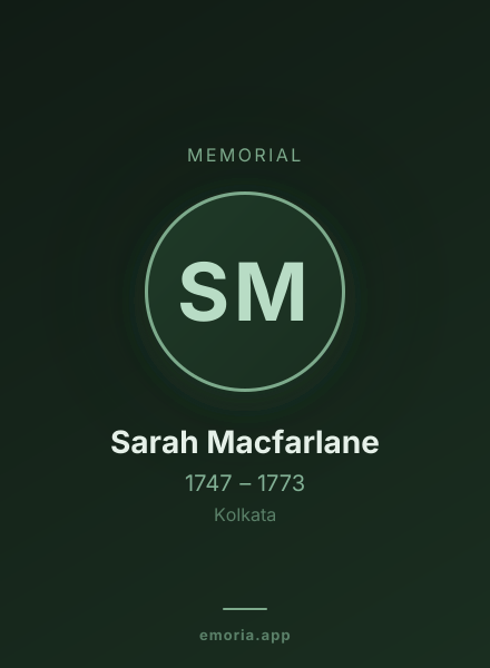 Memorial portrait of Sarah Macfarlane