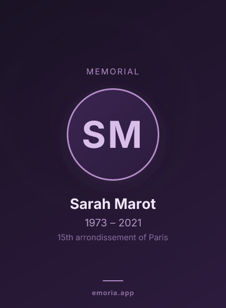 Memorial portrait of Sarah Marot