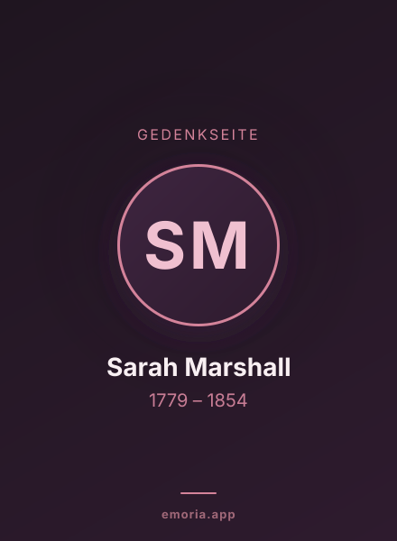 Gedenkportrait von Sarah Marshall
