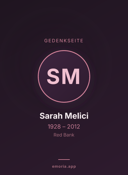 Gedenkportrait von Sarah Melici