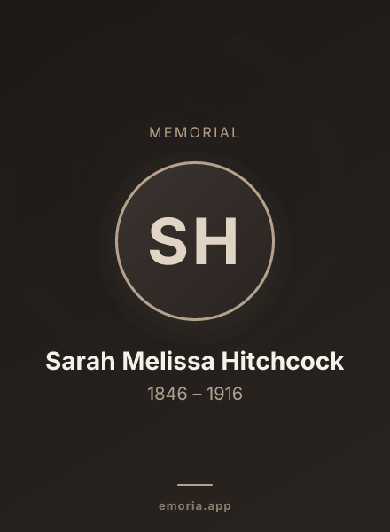 Memorial portrait of Sarah Melissa Hitchcock