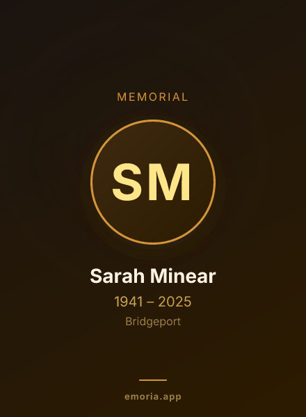 Memorial portrait of Sarah Minear