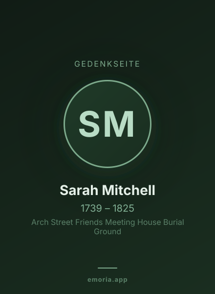 Gedenkportrait von Sarah Mitchell