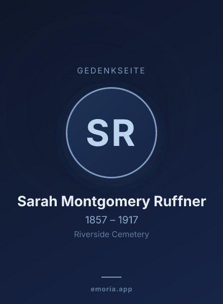 Gedenkportrait von Sarah Montgomery Ruffner