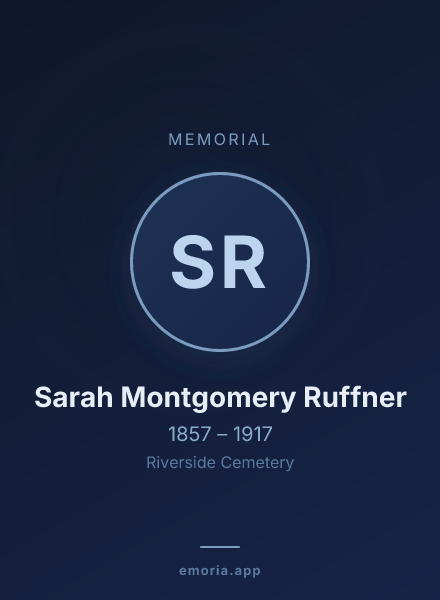 Memorial portrait of Sarah Montgomery Ruffner