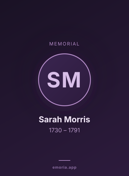 Memorial portrait of Sarah Morris