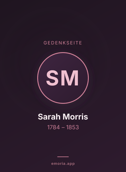 Gedenkportrait von Sarah Morris