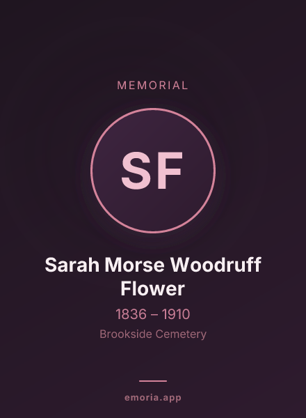 Memorial portrait of Sarah Morse Woodruff Flower