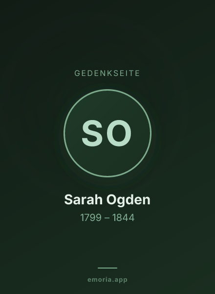Gedenkportrait von Sarah Ogden