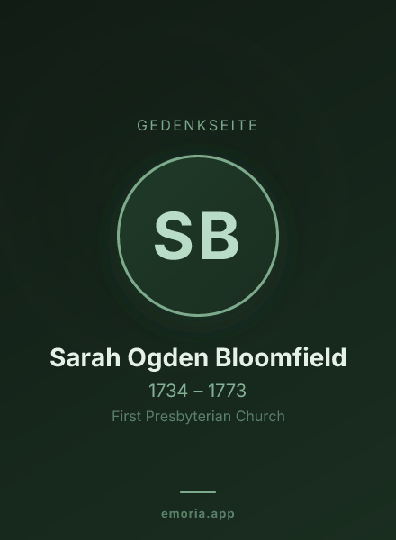 Gedenkportrait von Sarah Ogden Bloomfield